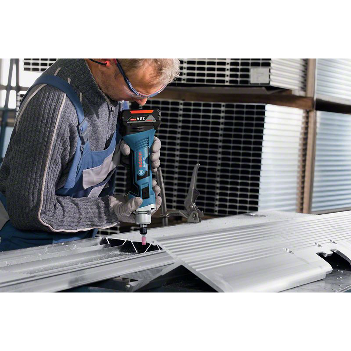 Bosch Geradschleifer GGS 18V-LI (C) solo CLC