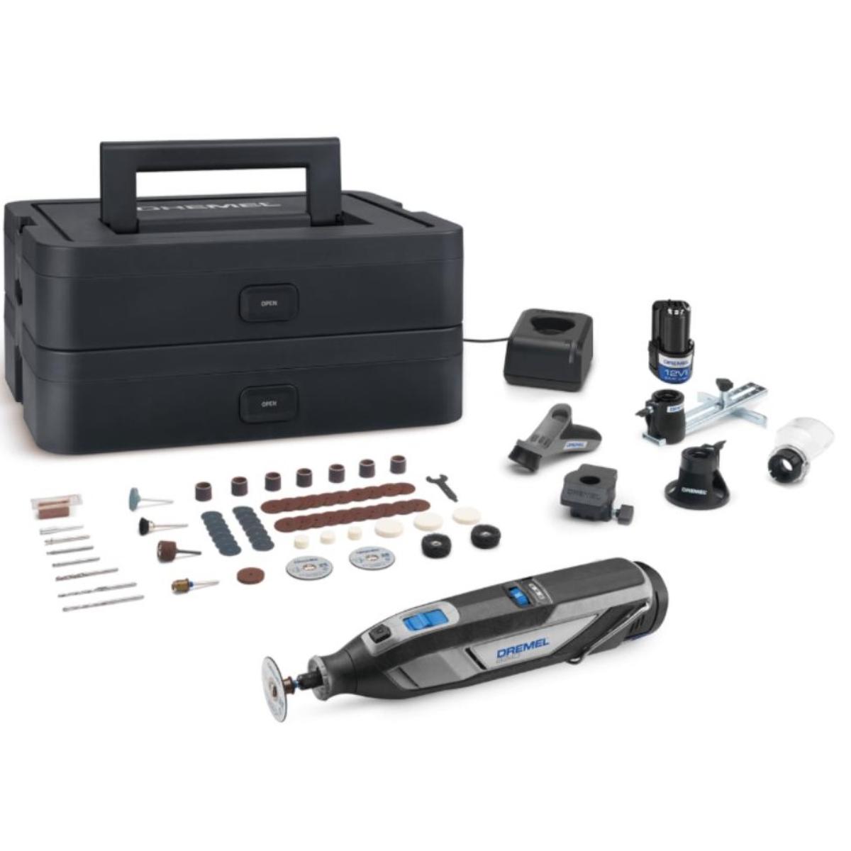 DREMEL 8240, Kabelloses Multitool, 1 x 12-V-2-Ah-Akku), 65 Zubehöre