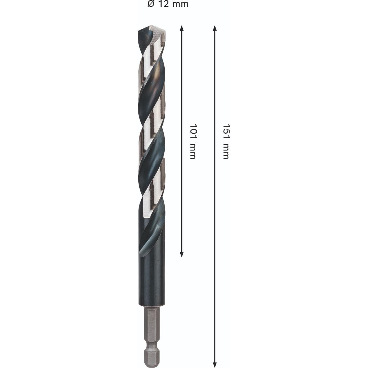 Bosch PRO Metal HSS-G Impact Spiralbohrer, 12 x 101 x 151 mm