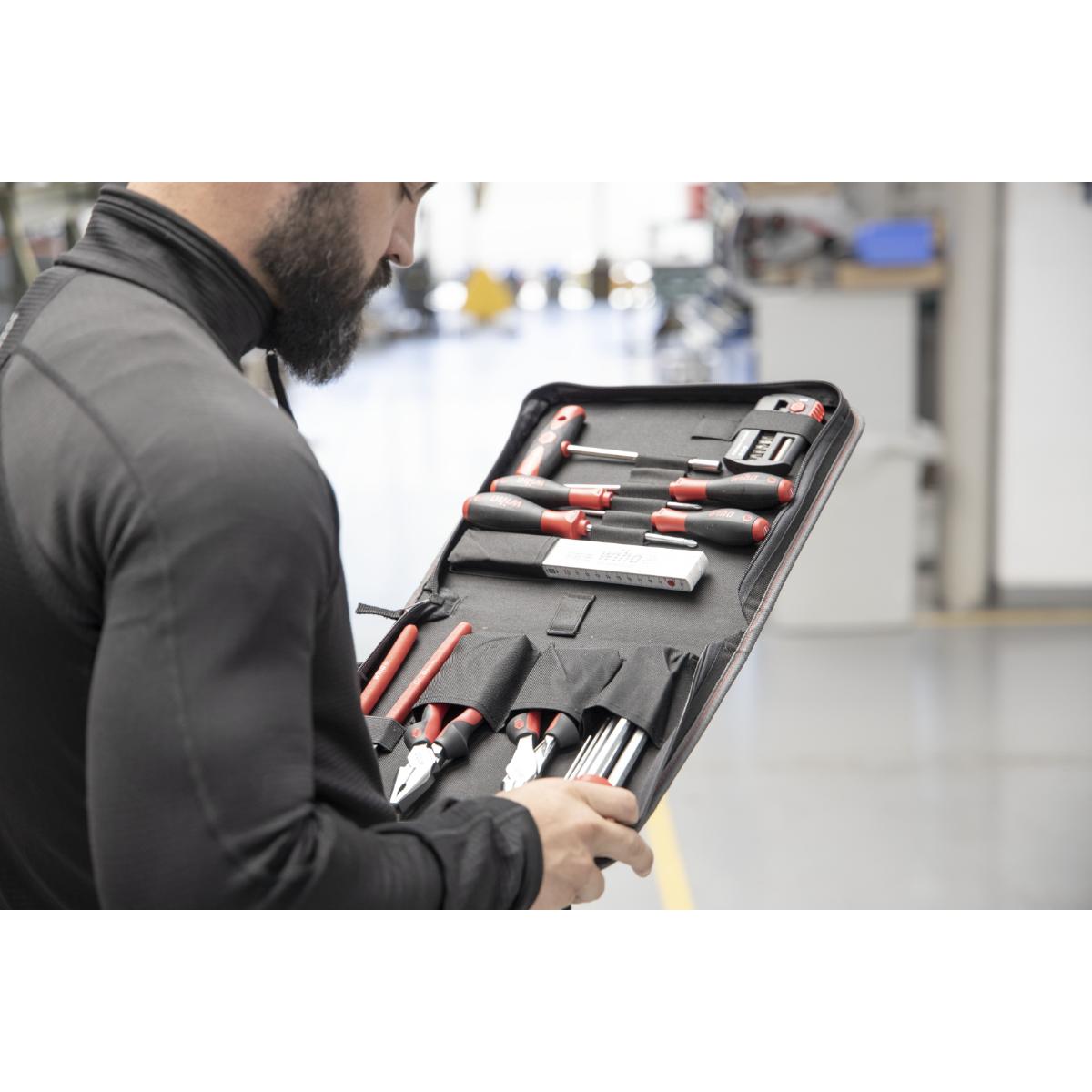 Wiha Werkzeug Set Mechaniker gemischt 32-teilges Set mit Werkzeugmappe