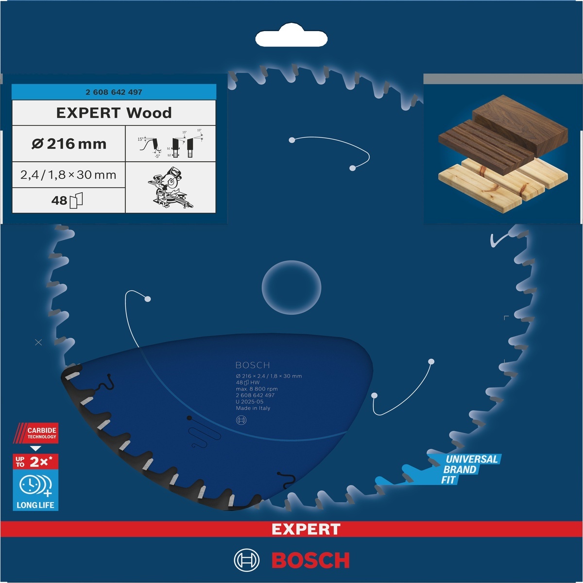Bosch Kreissägeblatt Expert for Wood ø 216 mm