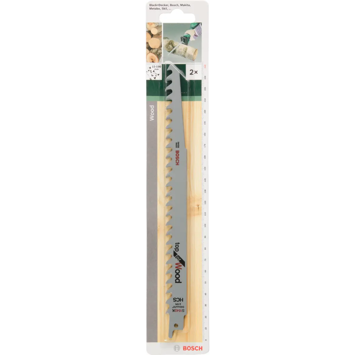 Bosch Säbelsägeblatt HCS, S 1542 K Top for Wood