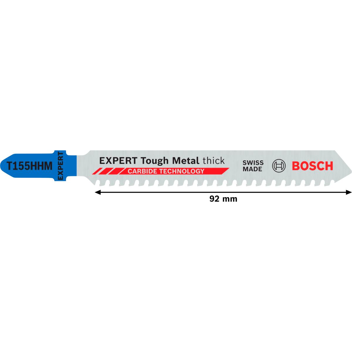 Bosch EXPERT Tough Metal thick T155HHM Stichsägeblatt, 3 Stück