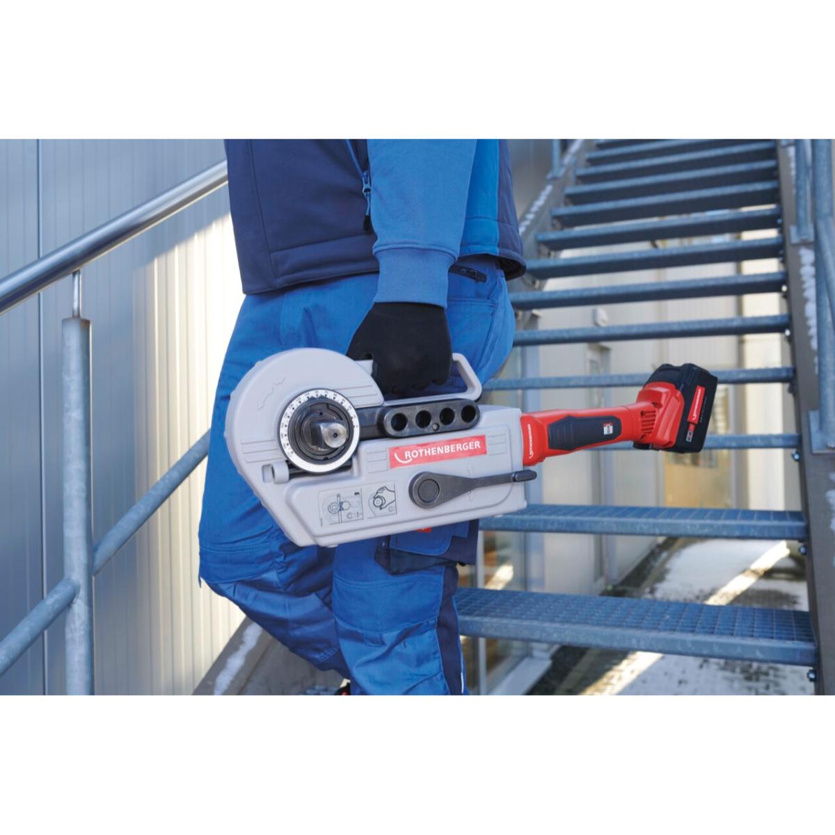 Rothenberger Akku - Biegemaschine ROBEND4000 E 4AhSet, 1/2 - 5/8 - 3/4 - 7/8 - 11/8