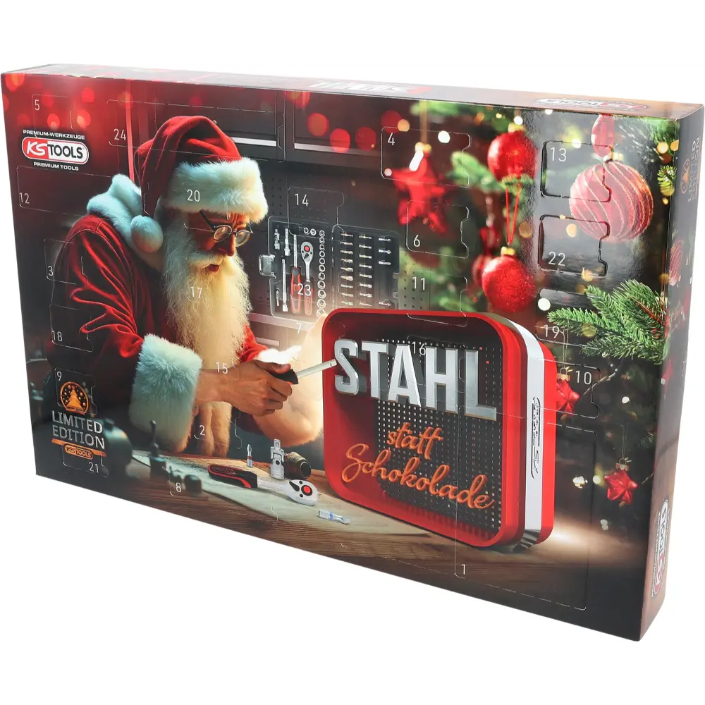 KS TOOLS Adventskalender 2025, inkl. Steckschlüssel-Satz, 46 teilig