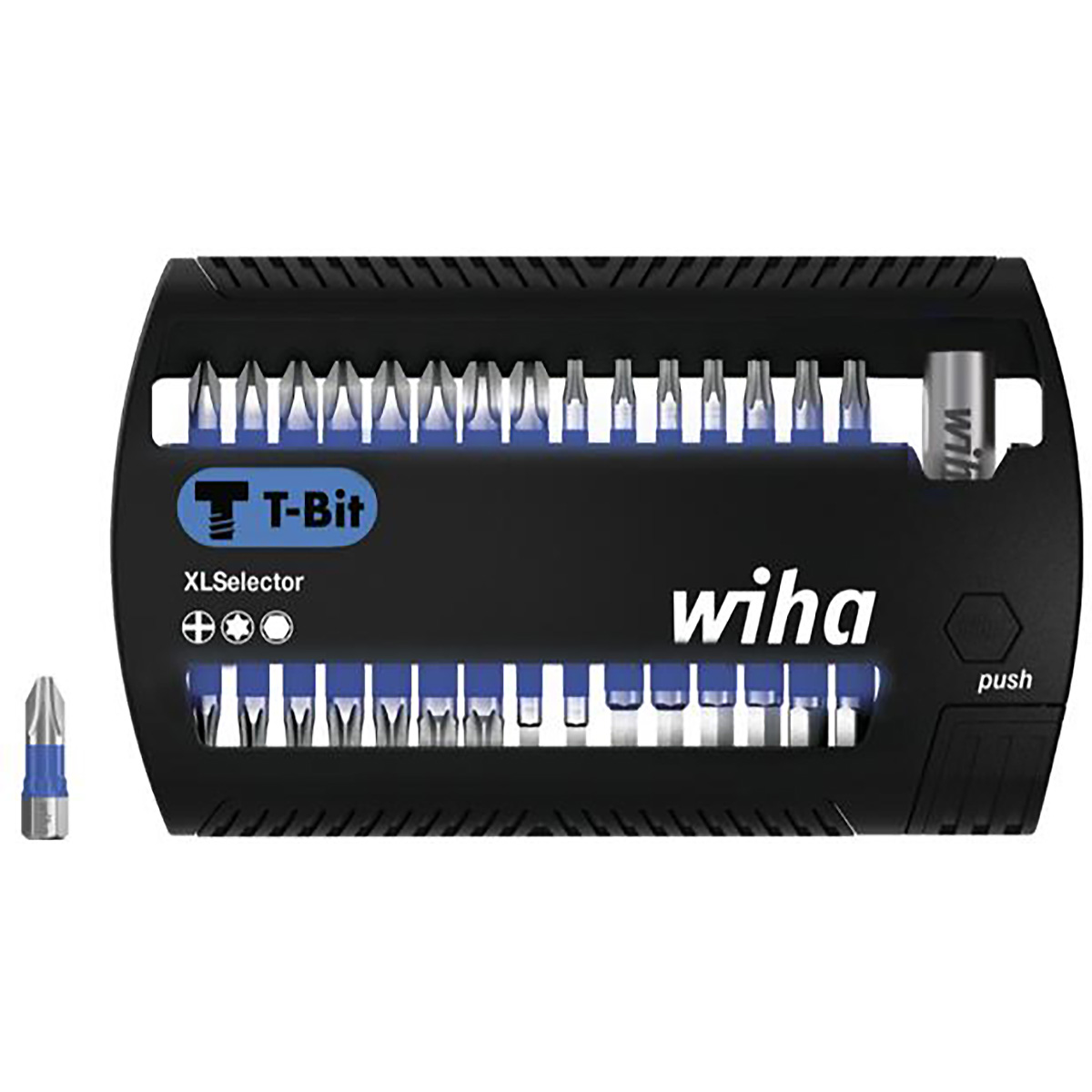 Wiha Bit Set XLSelector T-Bit 25 mm Phillips, TORX , Sechskant 31-teilges Set 1/4 zoll C6,3 - 6 Stück