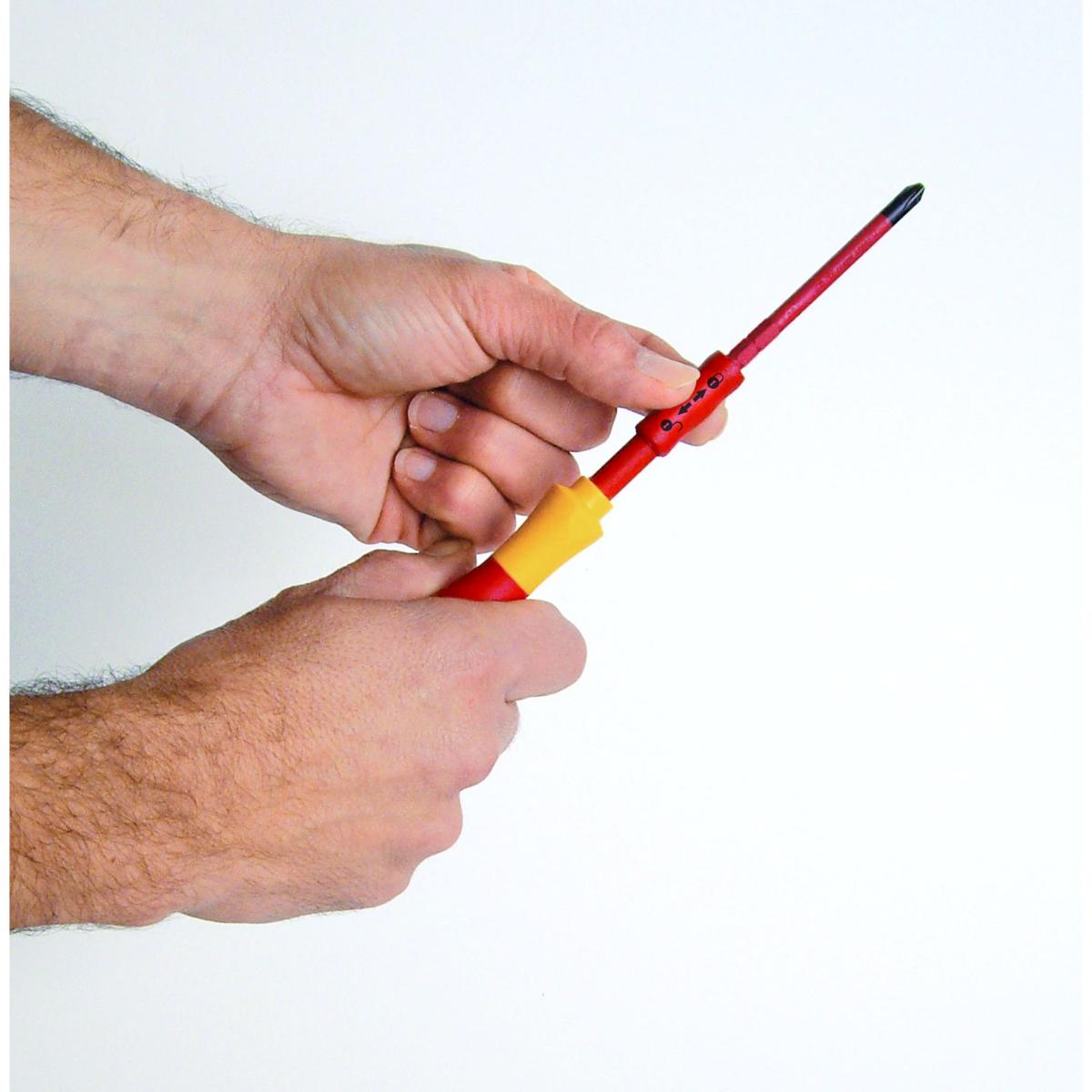 Wiha Schraubendreher mit Bithalter SoftFinish electric slimVario für slimBits