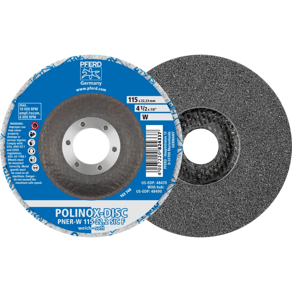 PFERD TOOLS POLINOX verpresste Vlies-Disc PNER