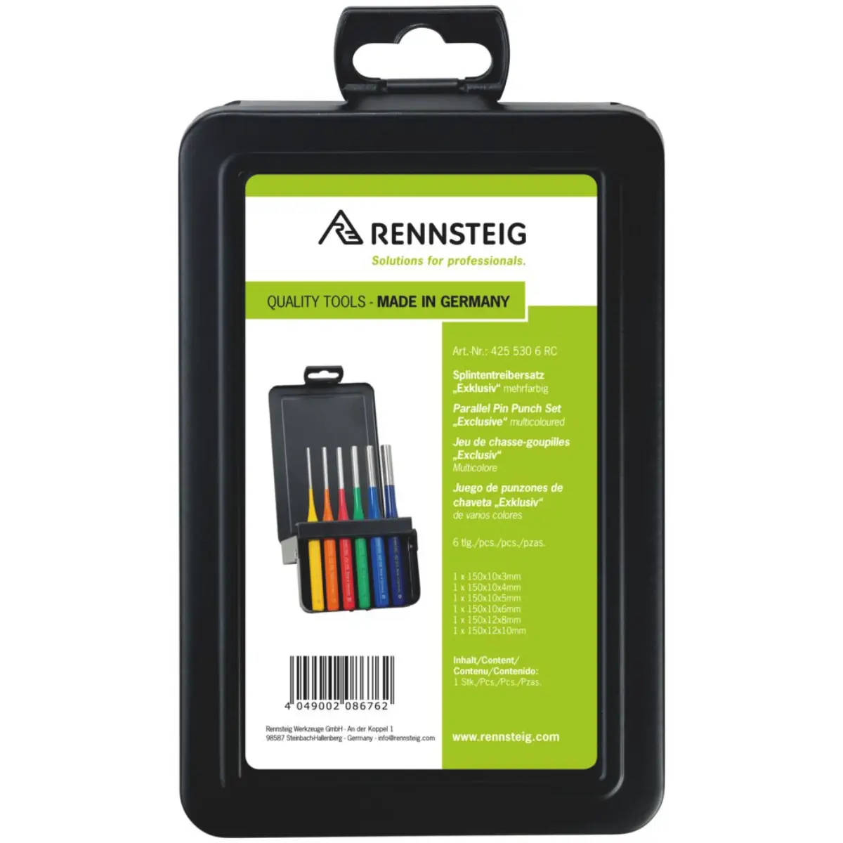 Rennsteig Splintentreibersatz "Exklusiv" bunt in Metallkassette