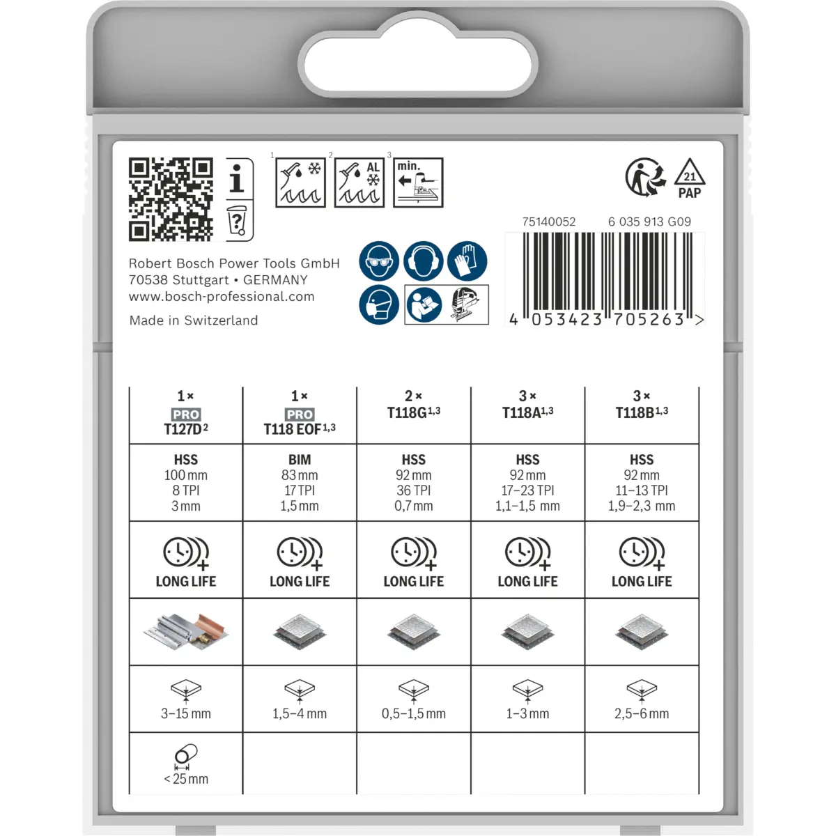 Bosch Stichsägeblatt Set Metal Advanced, 10-tlg.