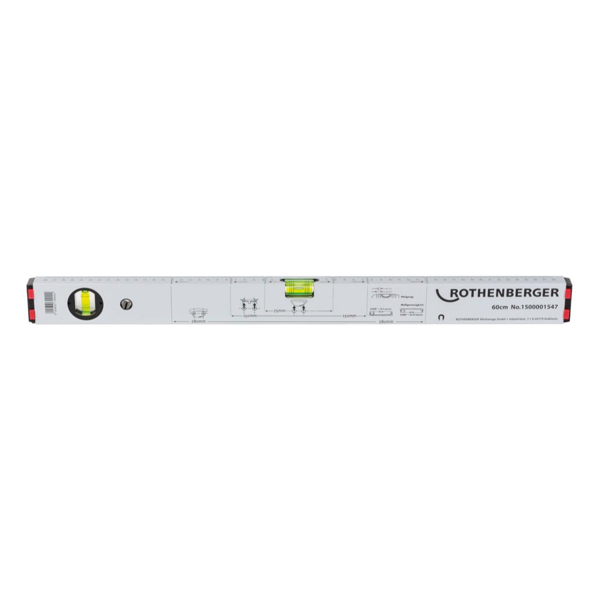 Rothenberger Alu - Wasserwaage 600mm mit Magneten