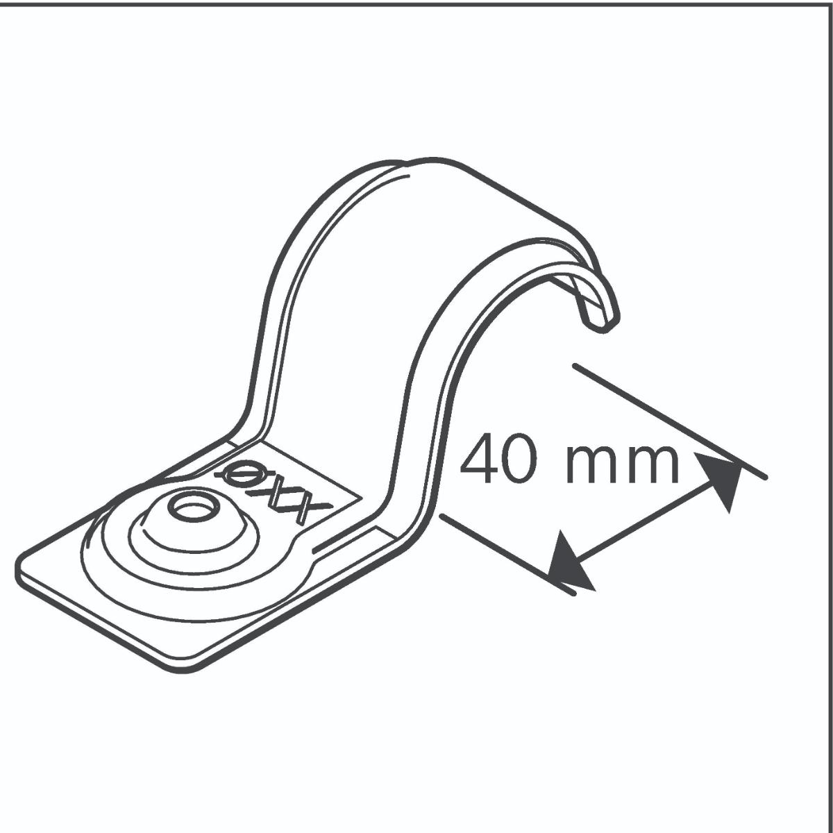 Bosch PRO Metall-Einzelkabelhalter, EMS-40, 100 Stück