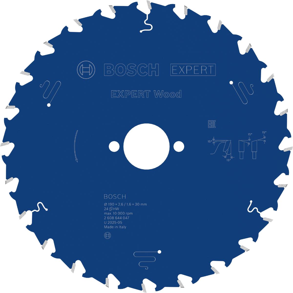 Bosch Kreissägeblatt Expert for Wood ø 190 mm, Bohrung 30 mm
