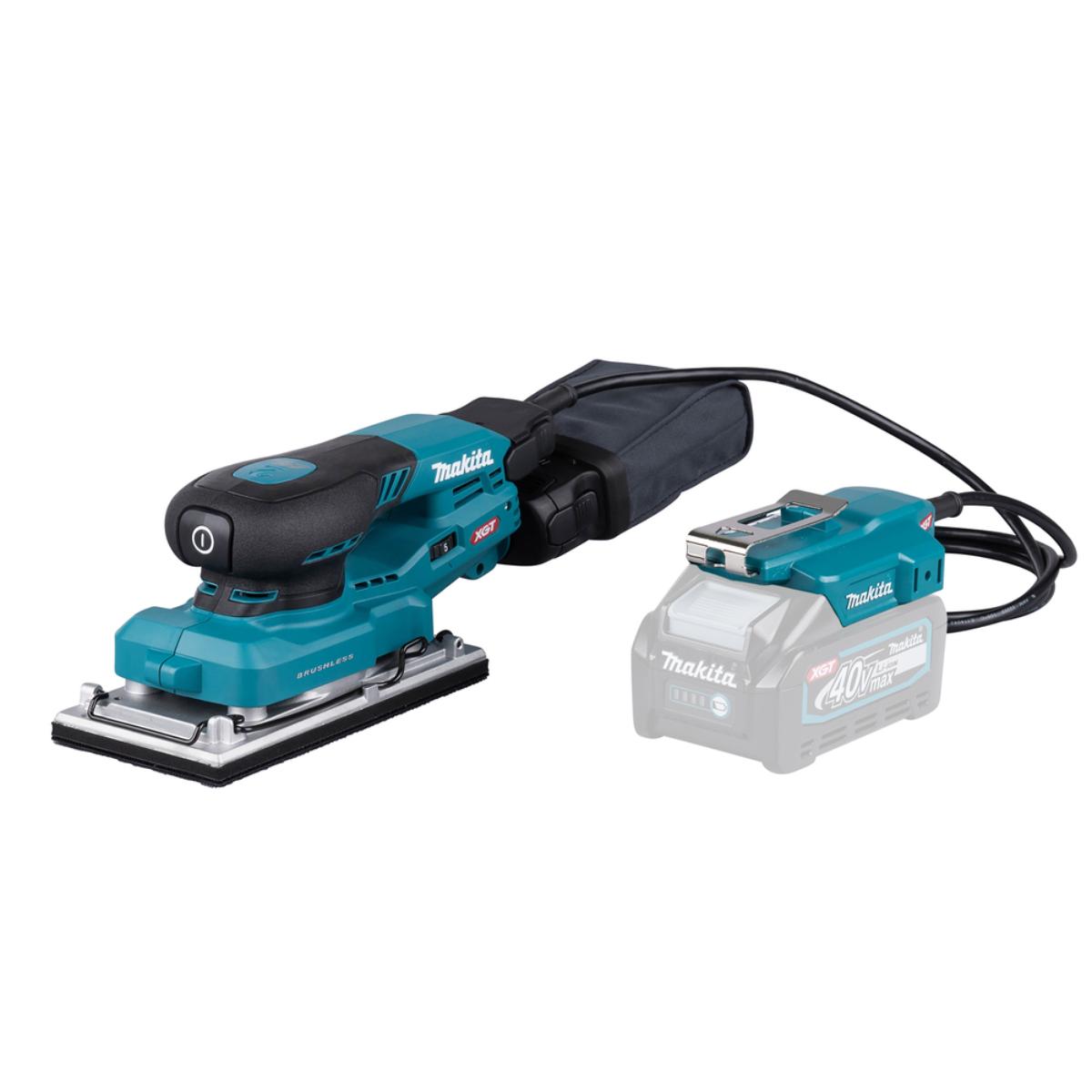 Makita Akku-Schwingschleifer XGT, Connector, 93x185 mm, 6.000 - 12.000 min(-1), 2,0 mm Hub, 1,6 m Kabel