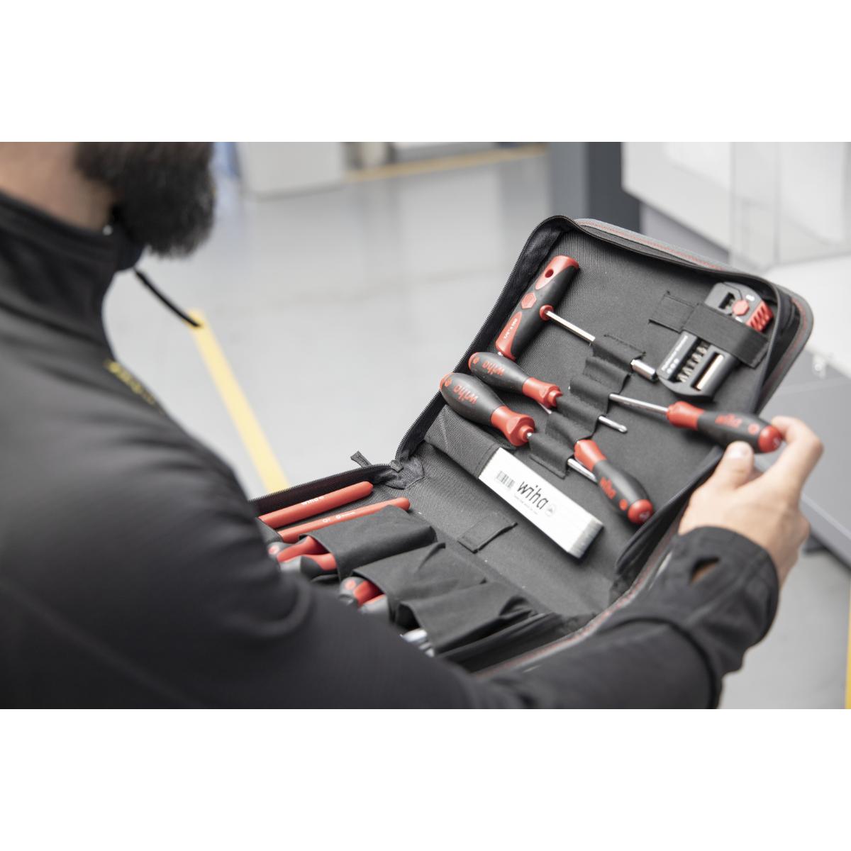 Wiha Werkzeug Set Mechaniker gemischt 32-teilges Set mit Werkzeugmappe