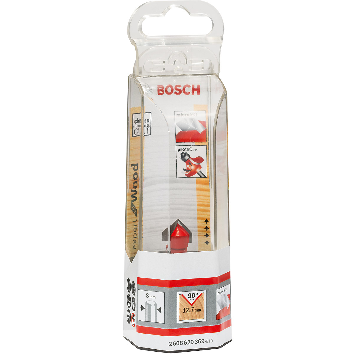 Bosch V-Nutfräser Expert for Wood, Schaft 8 mm