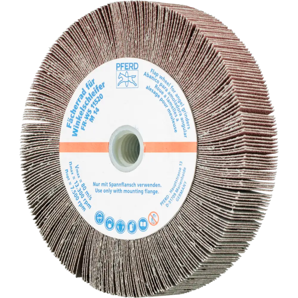 PFERD TOOLS Lamellenschleifrad für Winkelschleifer FR WS M14 universelle Anwendung