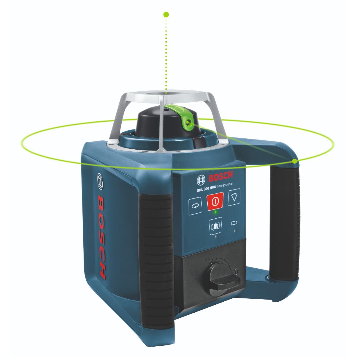 Bosch Rotationslaser GRL 300 HVG, 1 x 9 V-Blockbatterie (6LR61) im Handwerkerkoffer