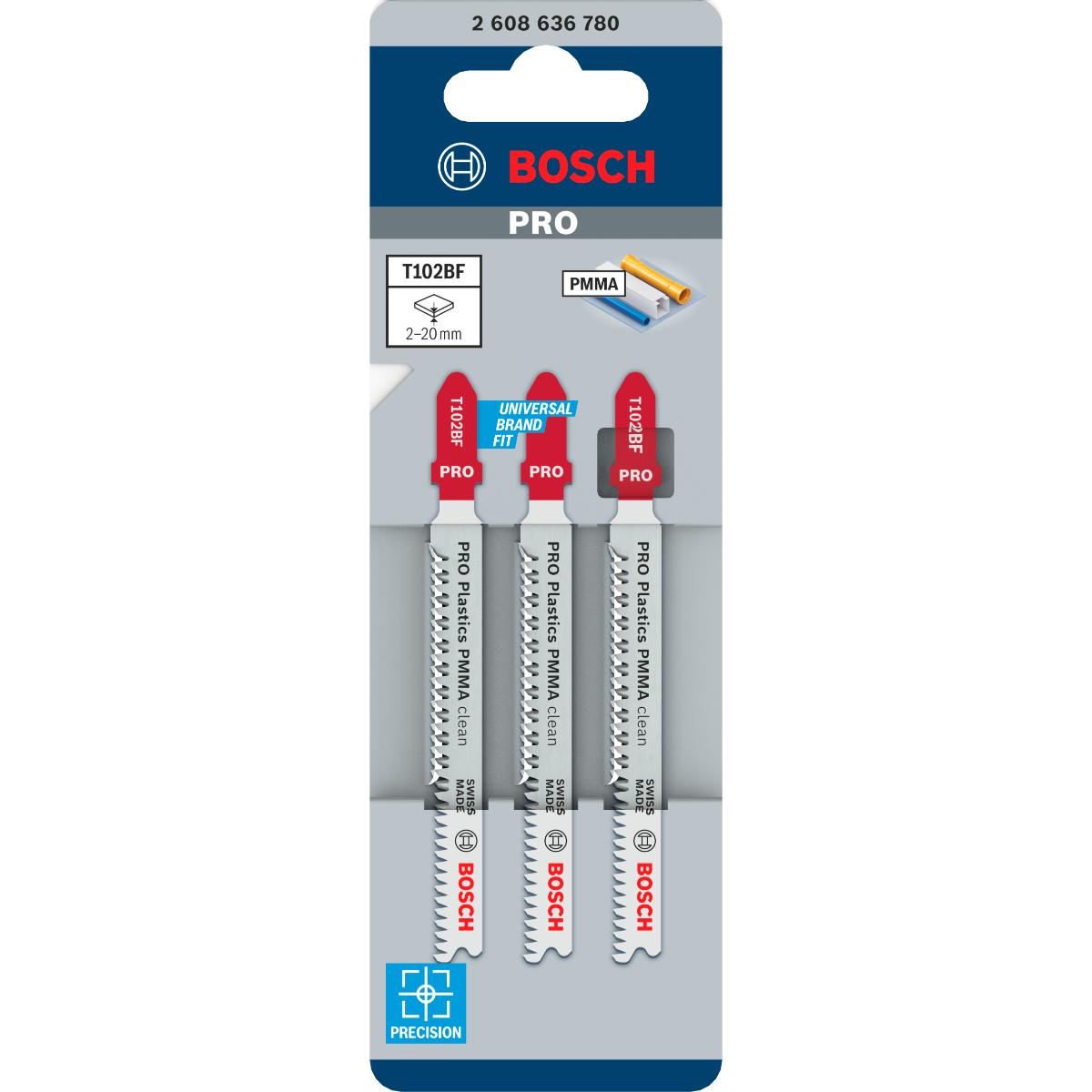 Bosch PRO Stichsägeblatt T 102 BF Clean for PMMA