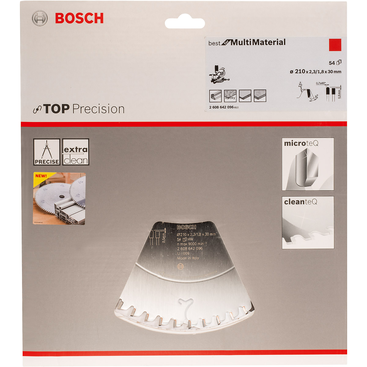 Bosch Kreissägeblatt Top Precision Best for Multi Material, 210 x 30 x 2,3mm, 54 Zähne