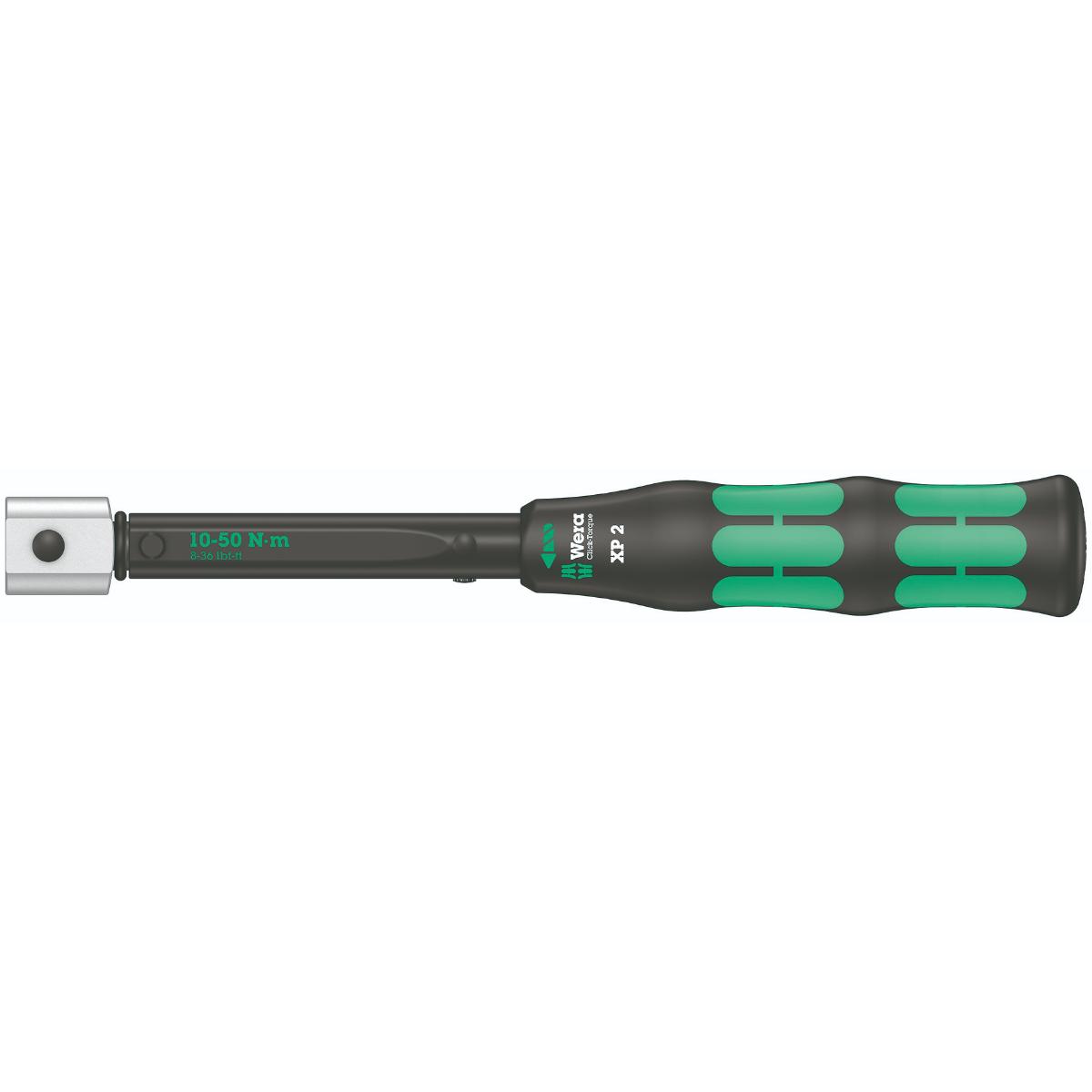 Clé dynamométrique Wera Click-Torque XP 2 préréglée et réglable pour outils à douille 10-50 Nm