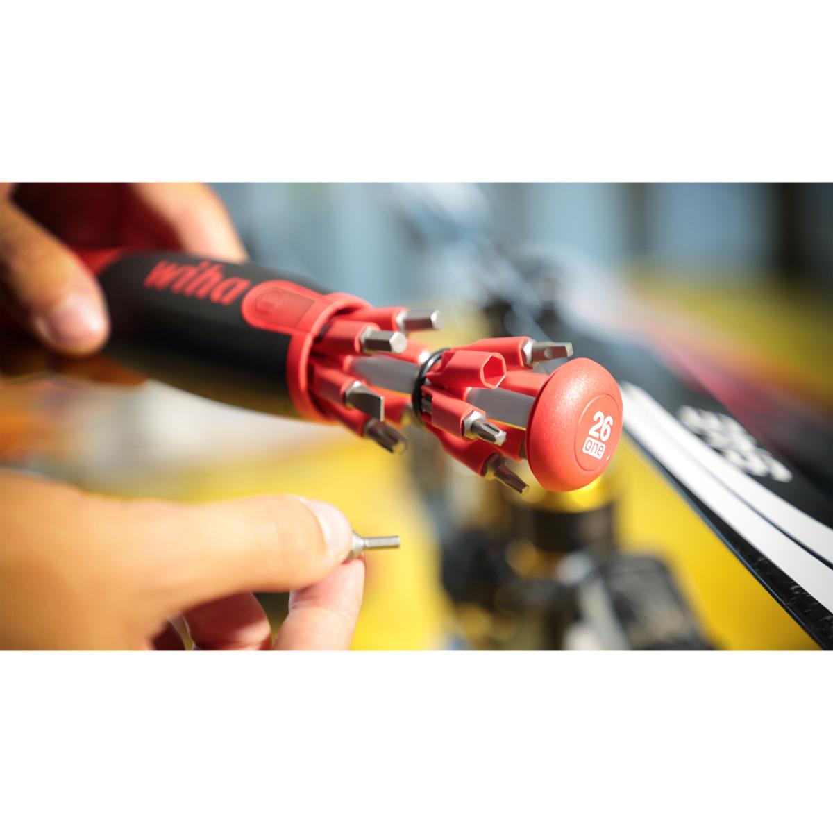 Wiha Schraubendreher mit Bit Magazin LiftUp 26one gemischt mit 13 Doppelbits