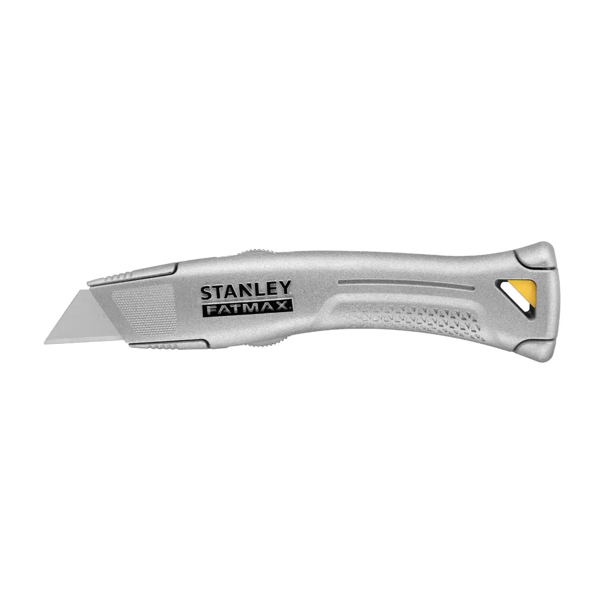STANLEY FATMAX Universalmesser mit feststehender Klinge, silber, inklusive Kunststoffköcher, zwei Trapezklingen und einer Hakenklinge