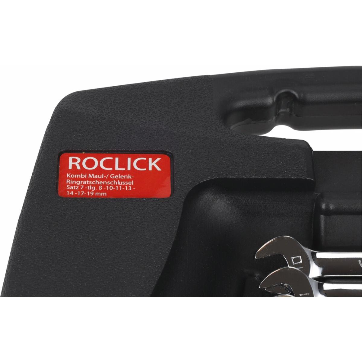 ROTHENBERGER Maul/Gelenk - Ratschenschl.ROCLICK, 7 teiliges Set