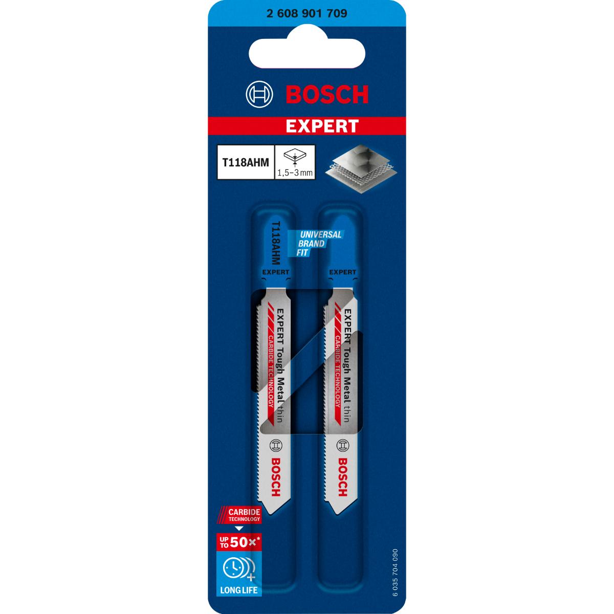 Bosch EXPERT Stainless Steel T 118 AHM Stichsägeblatt, 2 Stk.