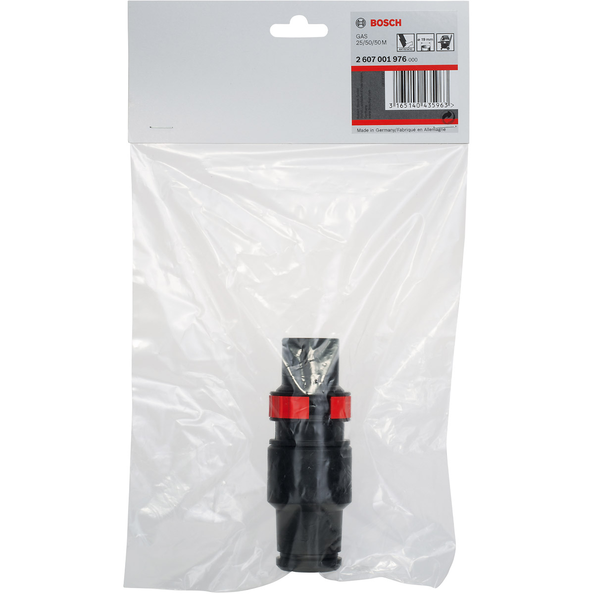 Bosch Schlauchmuffe, 19 mm, Gummi-Anschlussstück für GAS 25/50