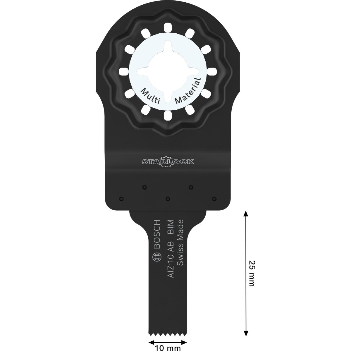 Bosch AIZ 10 AB Multi Material Tauchsägeblatt, Starlock, 10 x 25 mm, 1-Stück