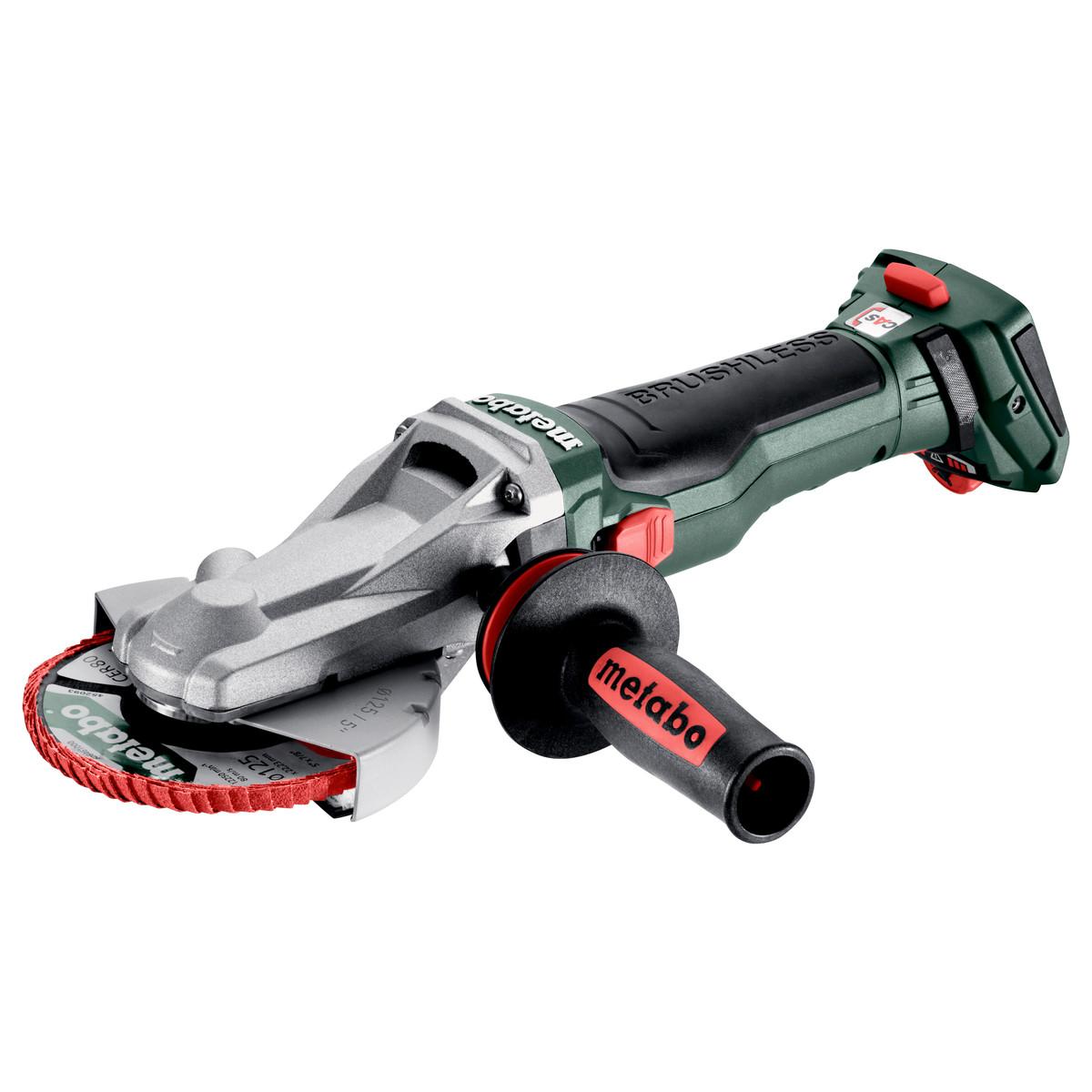 Metabo Akku-Flachkopf-Winkelschleifer WVBF 18 LTX BL 15-125 Quick, metaBOX 165 L