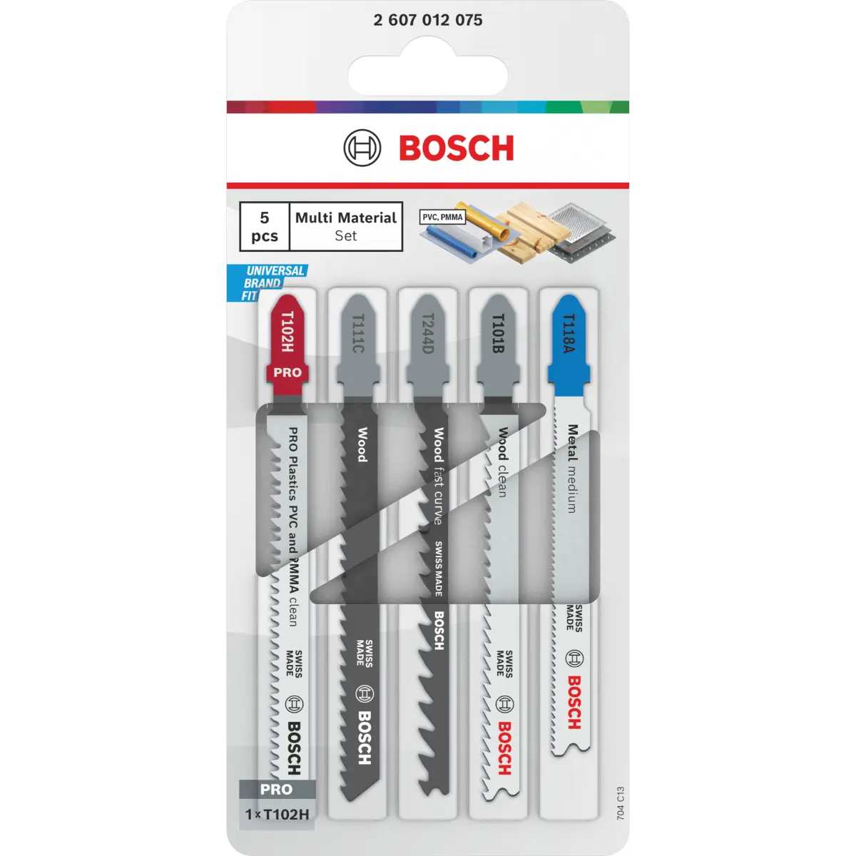 Bosch Stichsägeblatt Set Multi Material, 5-tlg.