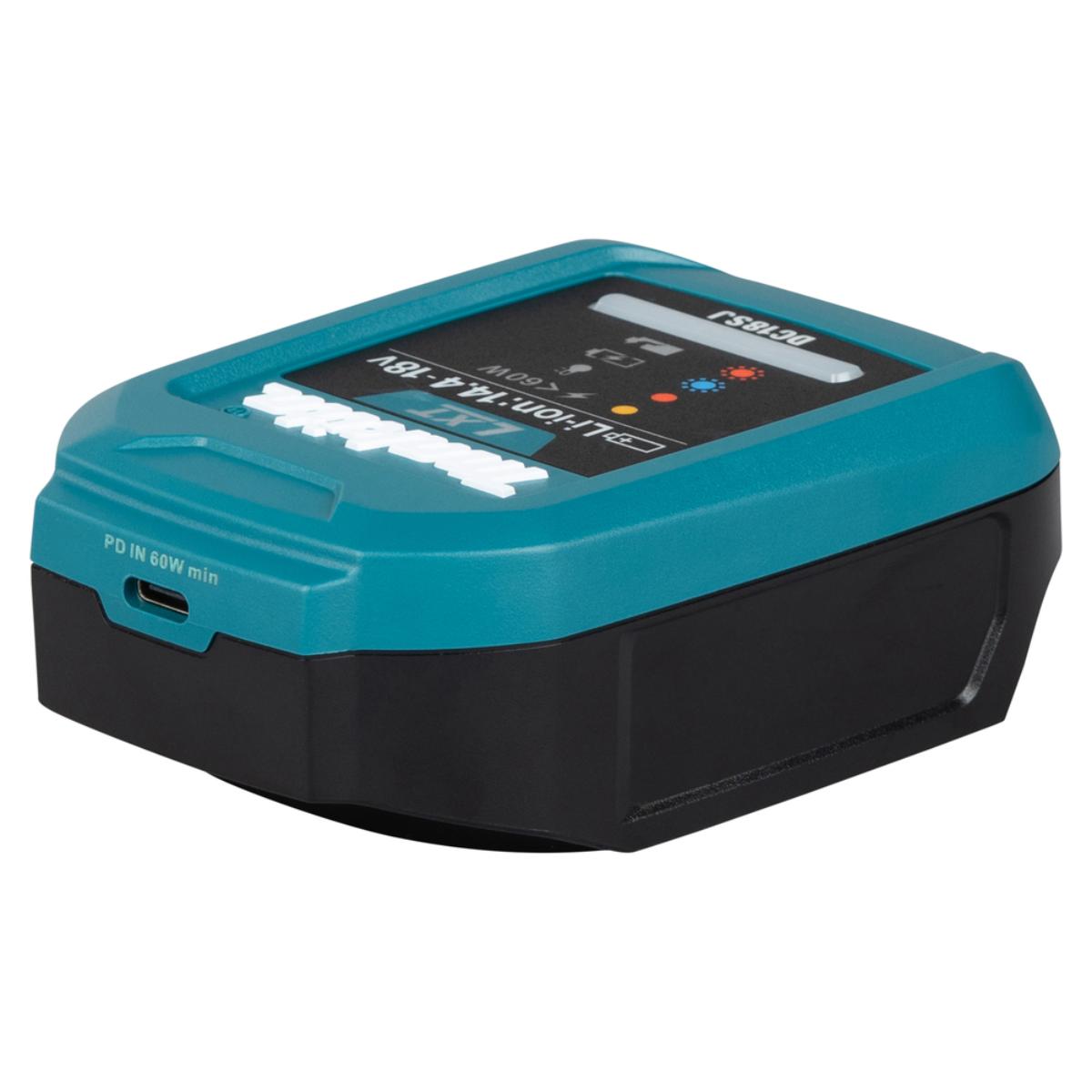 Makita Ladegerät-Set DC18SJ, ADP14, USB-C PD Ladekabel Power Delivery Li–Ion 14,4V–18V LXT DC18SJ