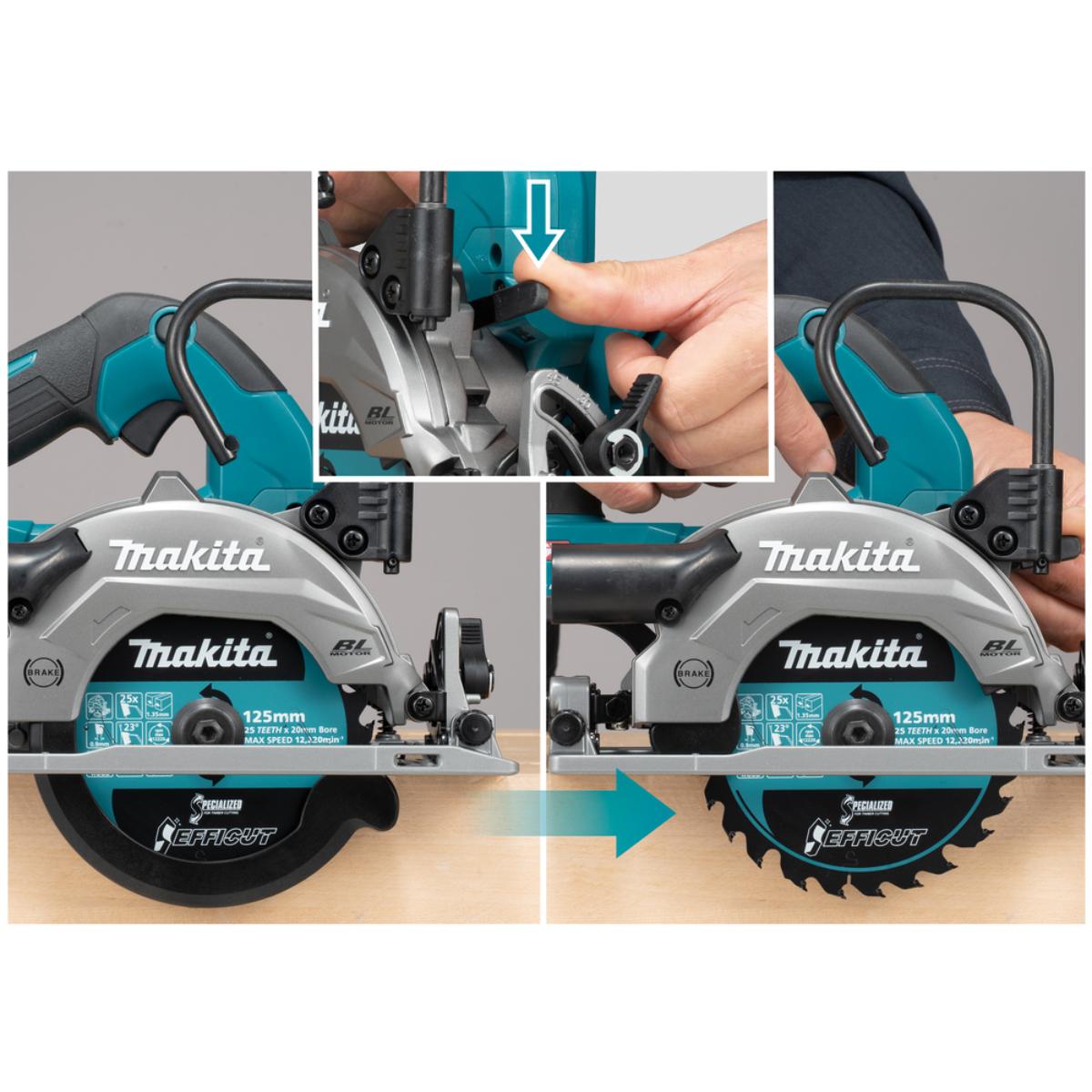 Makita Akku-Handkreissäge40V max. 6.400 min-1 47 mm 45°R/15°L