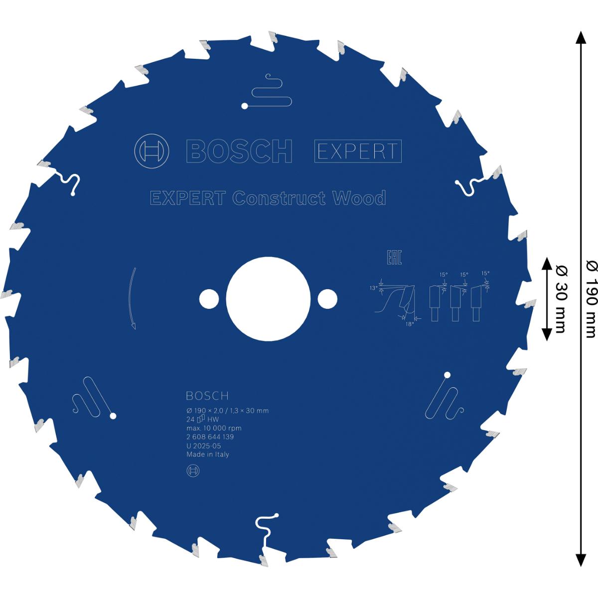 Bosch Kreissägeblatt Expert for Construct Wood