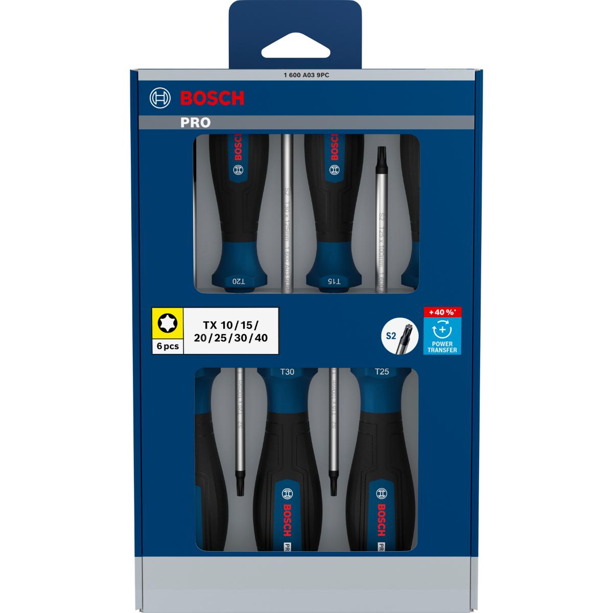 Bosch PRO Schraubendreher TX, 6-teilges Set