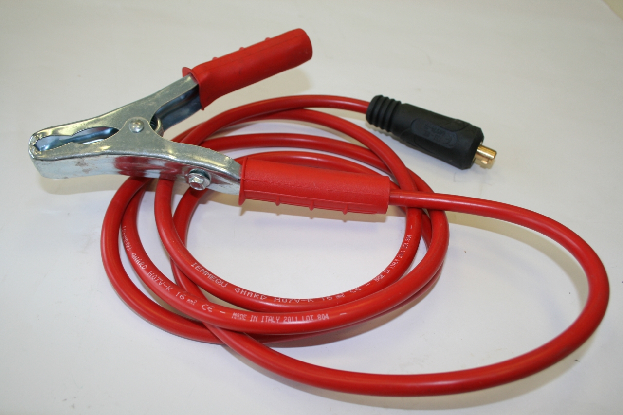 ELMAG Ladekabel rot 16qmm/2m - 16/25 SteckerØ 9mm