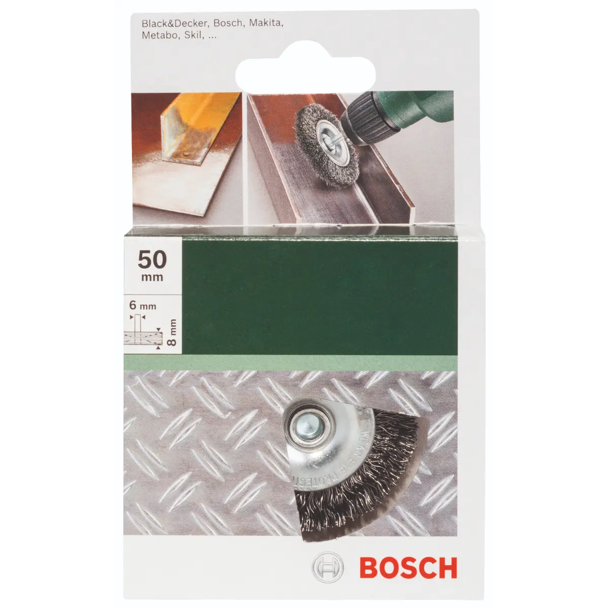 Bosch Scheibenbürsten für Bohrmaschinen - Gewellter Draht, 50 mm