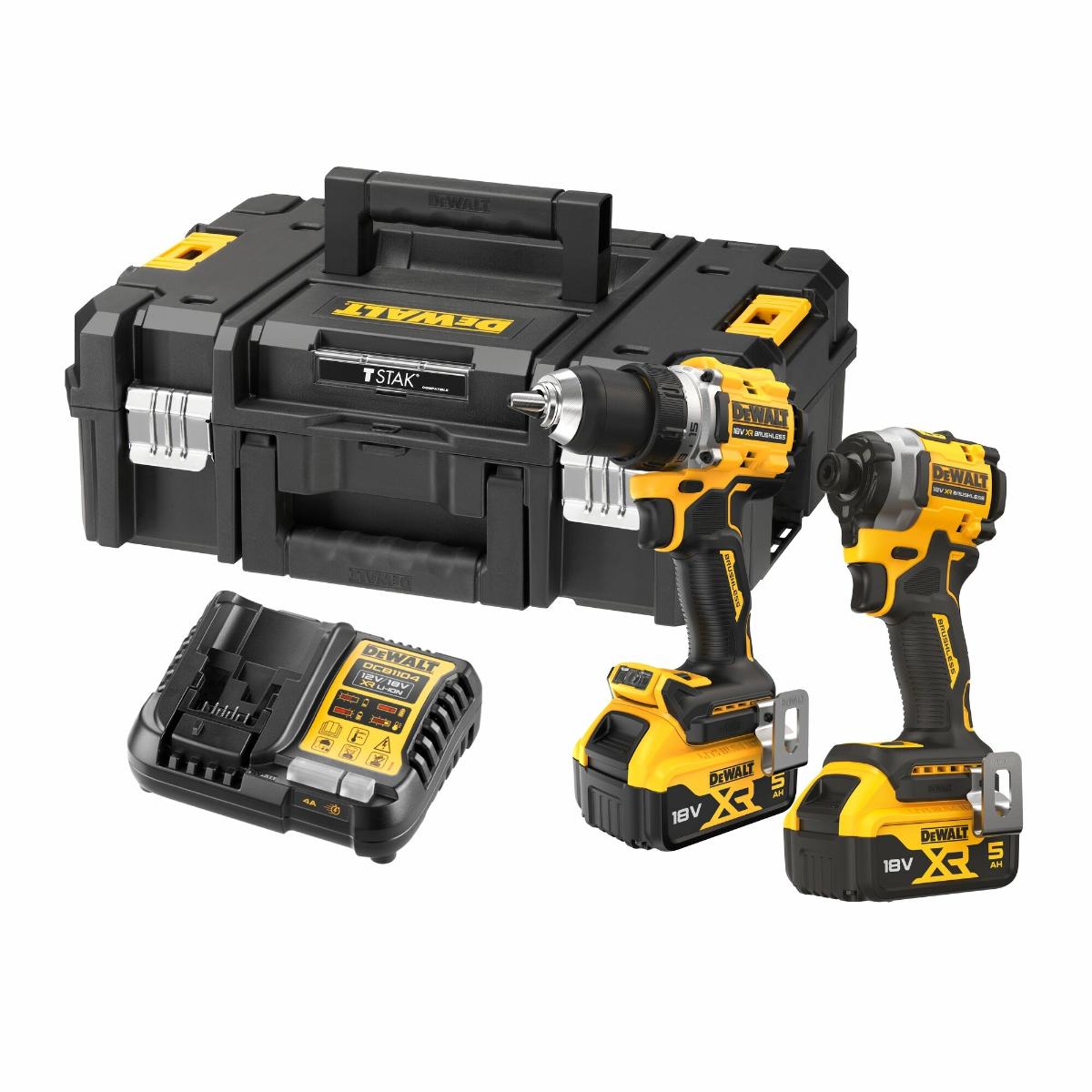 DCK2051P2T-QWDE DEWALT Akku-Kombopack 18V 5 Ah, 2-teiliges Set