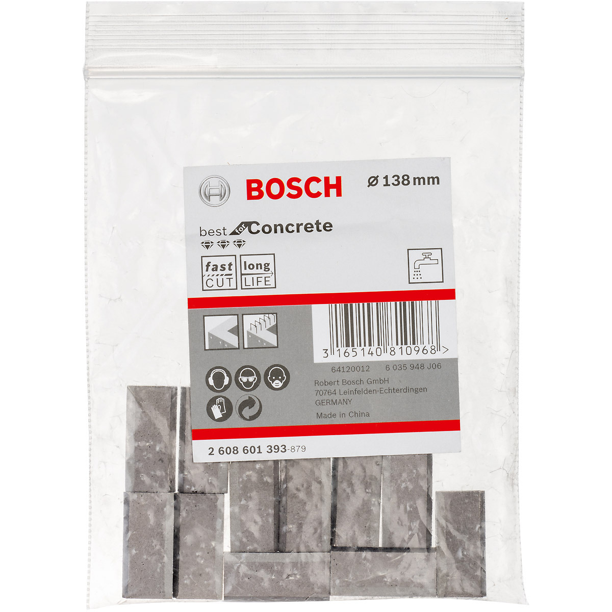 Bosch Segmente für Diamantbohrkronen Best for Concrete, 1 1/4" UNC, 11/11,5 mm