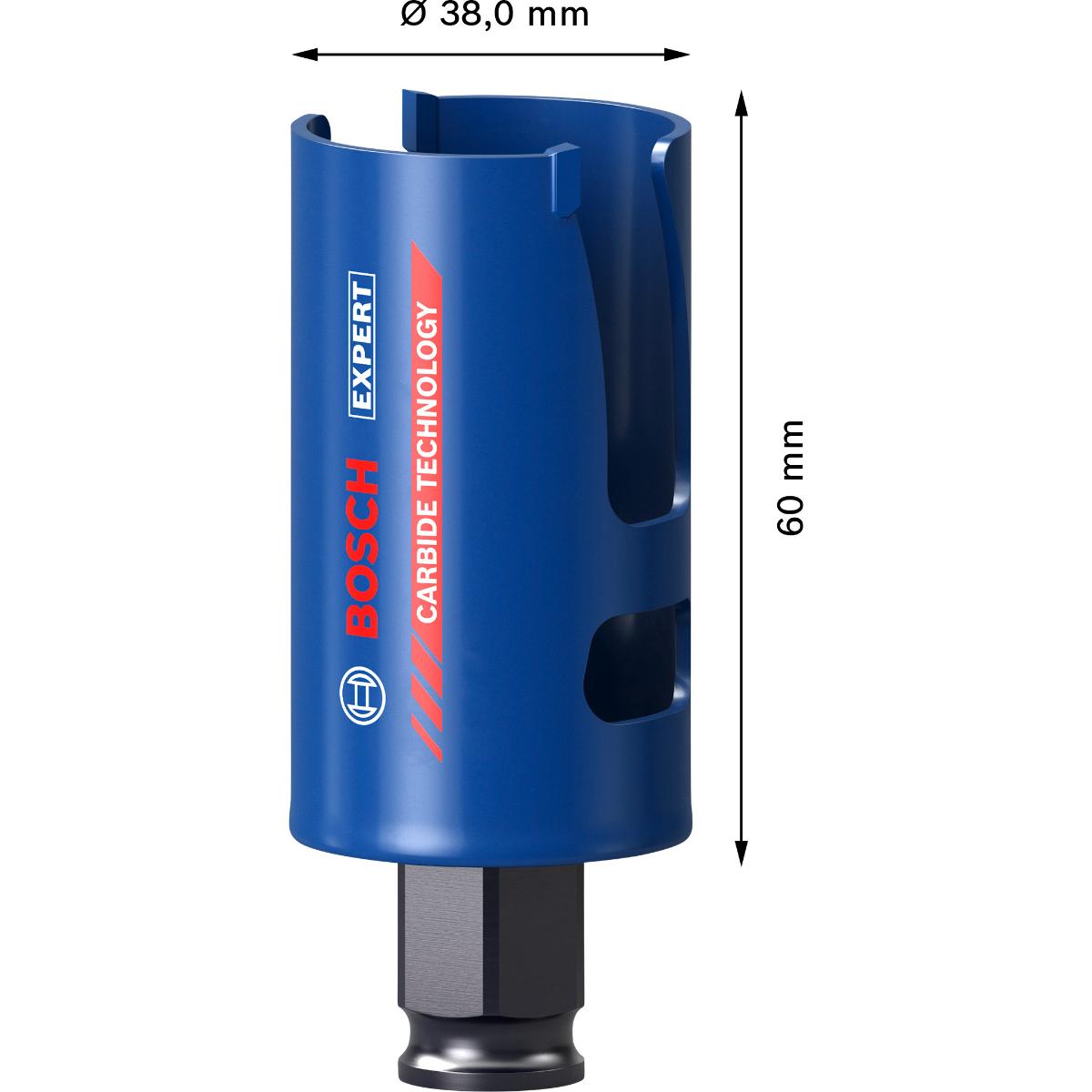 Bosch EXPERT Construction Material Power Change Plus Lochsäge, 38 x 60 mm