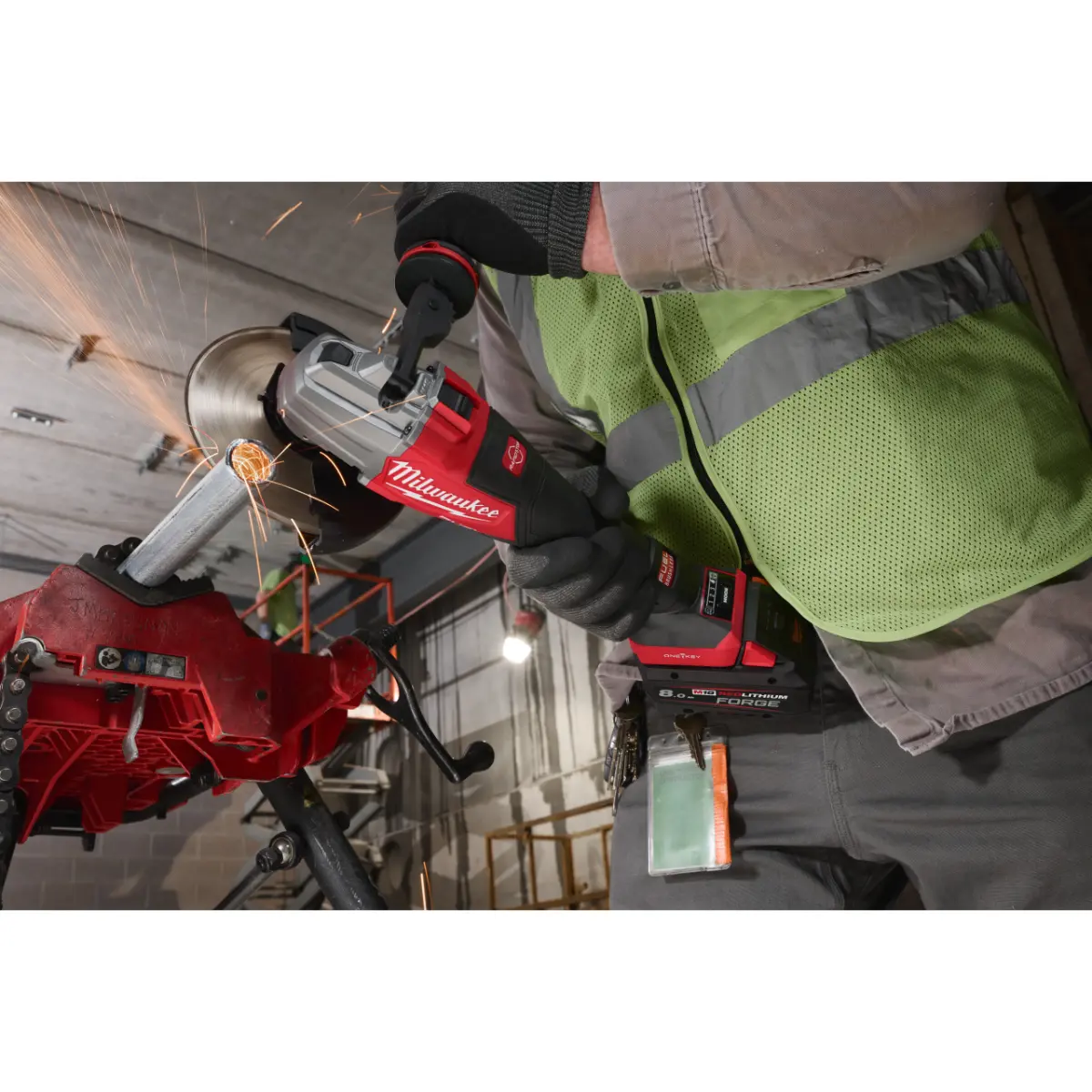 Milwaukee M18 FUEL ONE-KEY Akku-Sicherheitswinkelschleifer 125 mm mit Schiebeschalter M18FHSAGSVO125X-0X