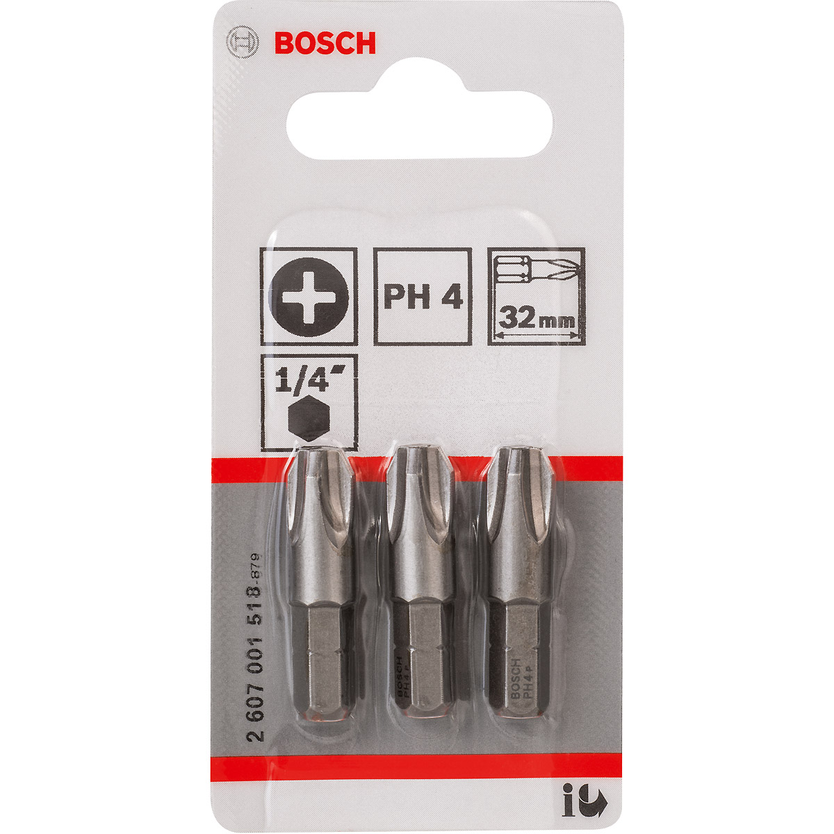 Bosch Schrauberbit Extra-Hart, Kreuzschlitz PH4, 32mm Länge
