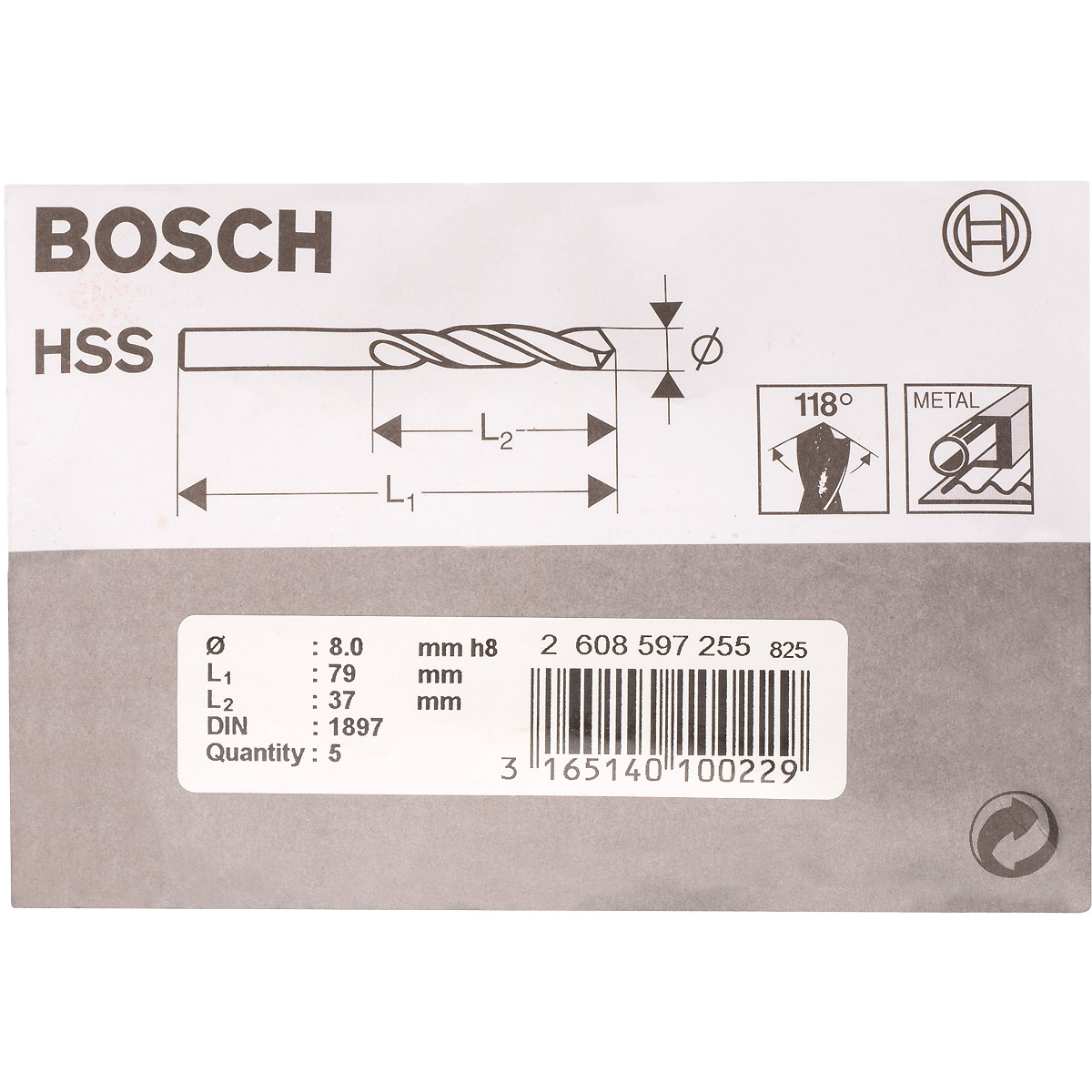 Bosch Karosseriebohrer HSS-R, DIN 1897