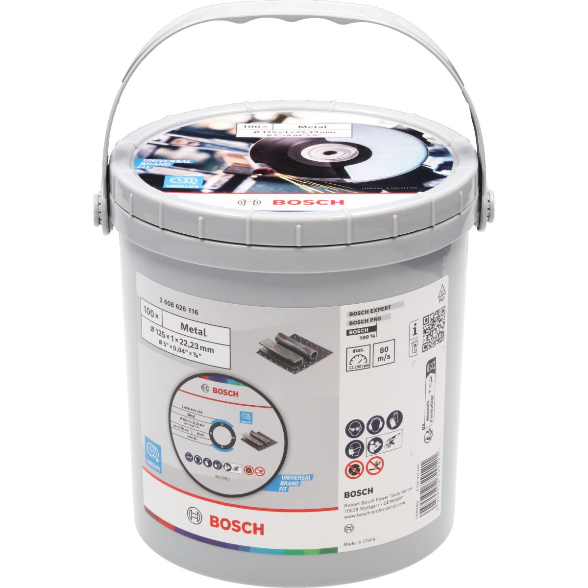 Bosch Standard for Metal Trennscheibe, 125 x 1 x 100, 100 Stück