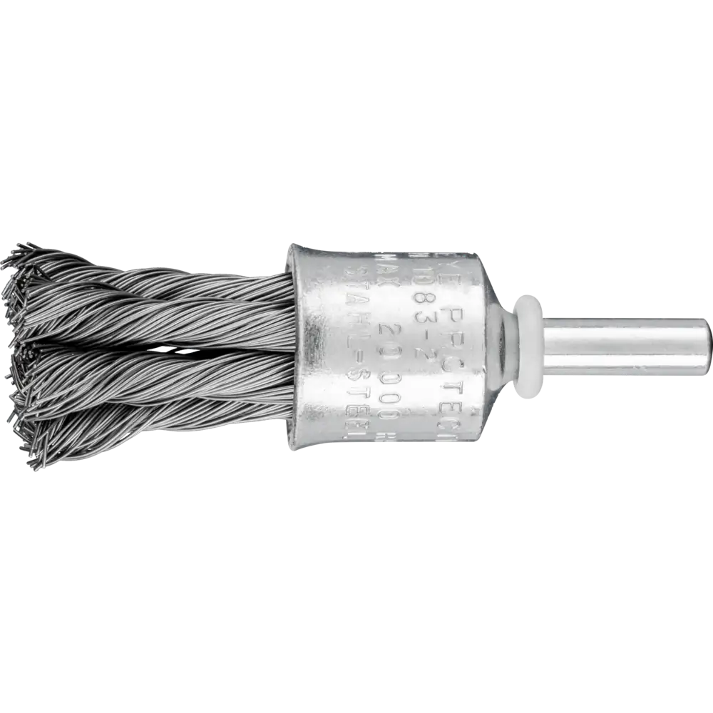 PFERD TOOLS POS Pinselbürste gezopft PBG 19 mm Schaft6 mm Stahl-Draht 0,35