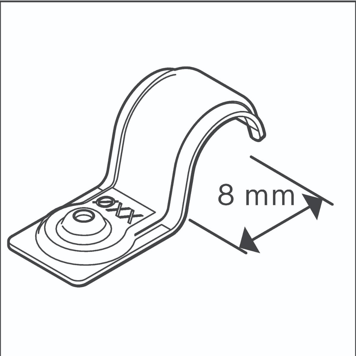 Bosch PRO Metall-Einzelkabelhalter, EMS-8, 200 Stück