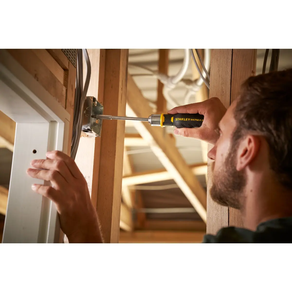 STANLEY FATMAX Bit-Schraubendreher mit Ratsche 12 Bits: 5mm, 6,5mm, 8mm, PH1, PH2, PH3