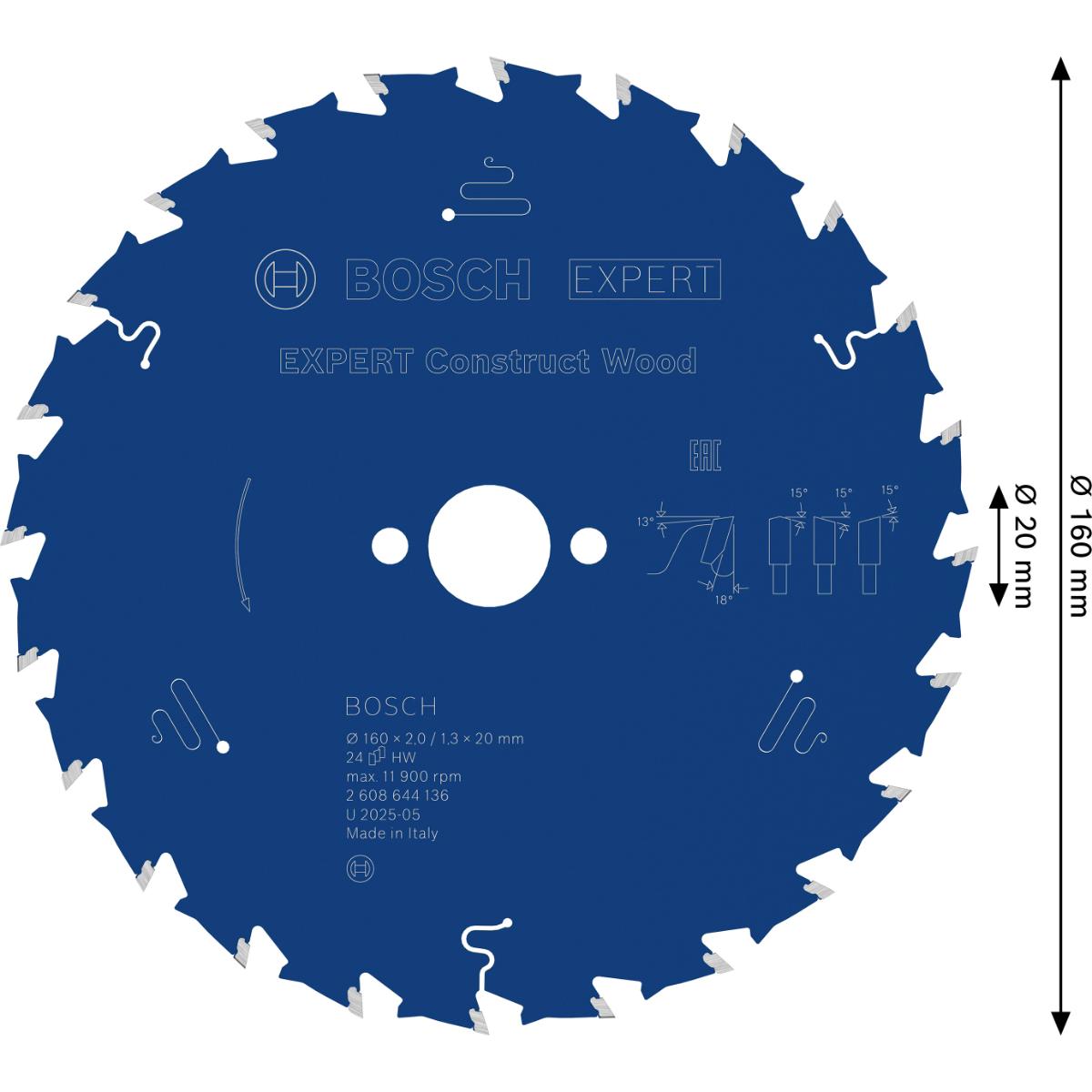 Bosch Kreissägeblatt Expert for Construct Wood
